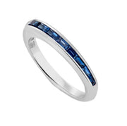 STEPHEN WEBSTER 18K White Gold Sapphire Baguette Stack Ring